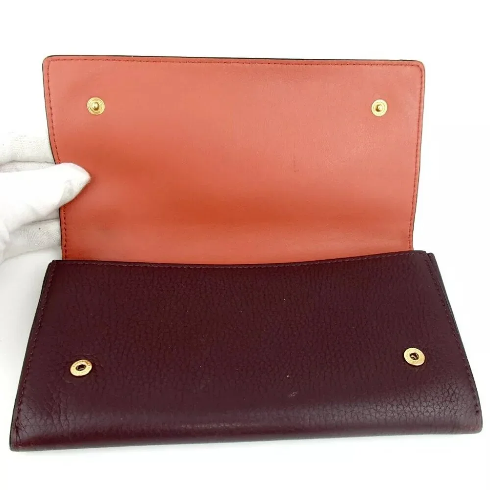 Authentic BURBERRY flap purse leather [Used] - Picture 7 of 12
